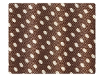 255 Coffee & White Dots Satin